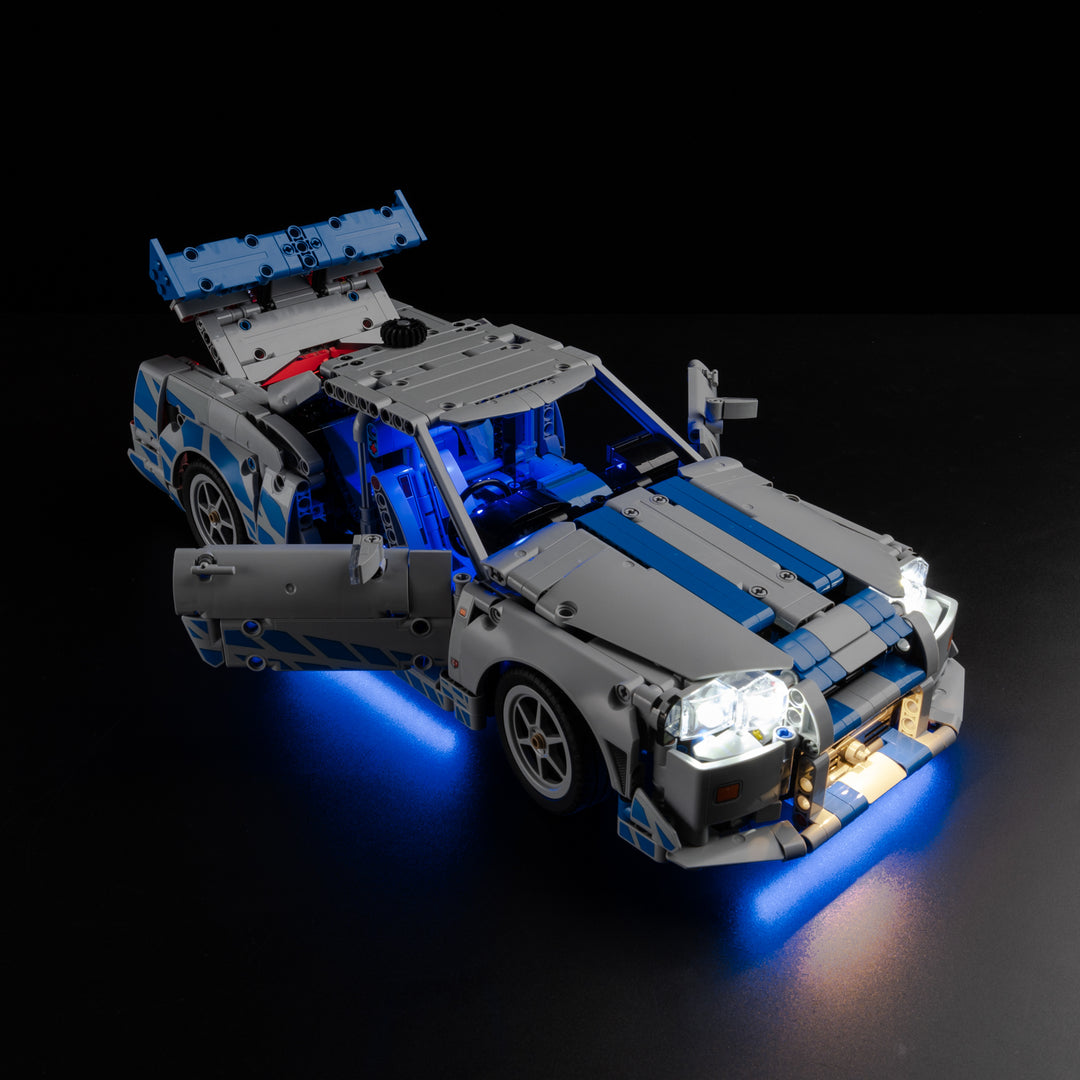 LEGO 2 Fast 2 Furious Nissan Skyline GT-R (R34) Car 42210 Light Kit